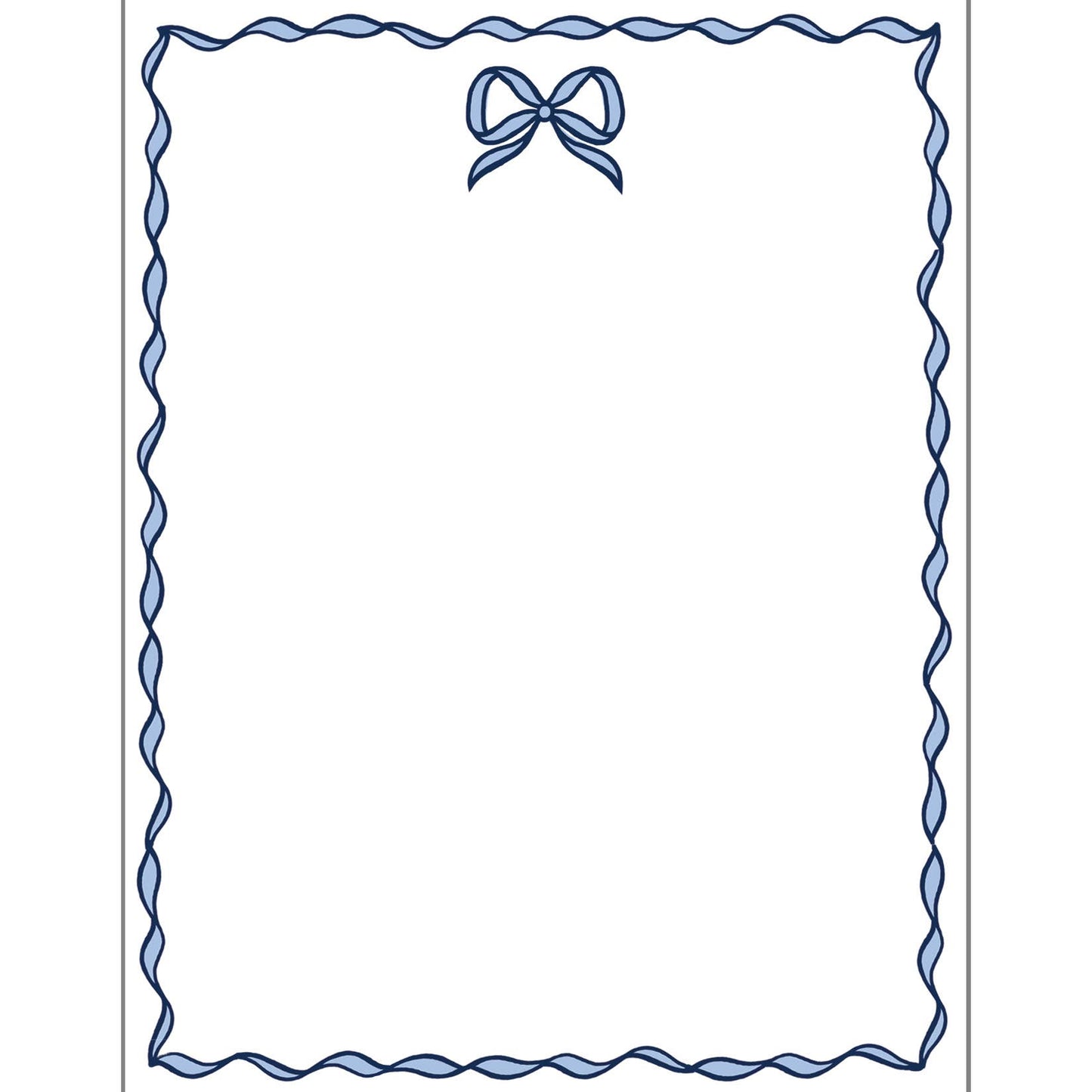 Blue Bow Notepad
