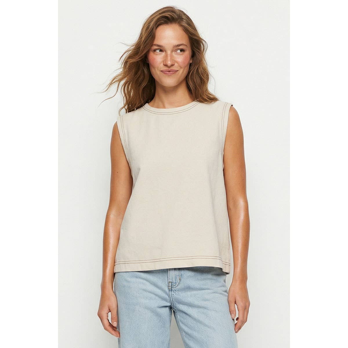 Simple Soft Sleeveless Top