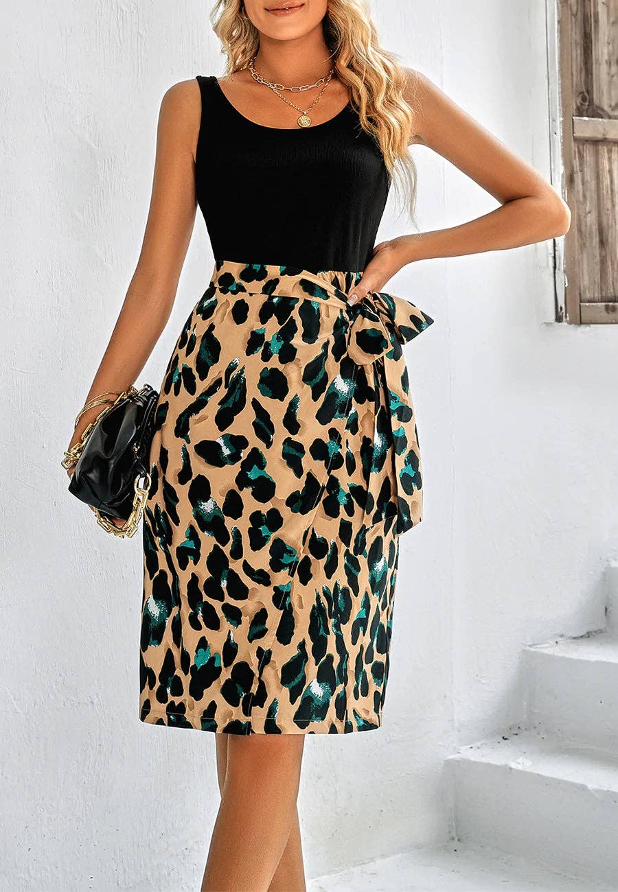 Anna's Two Tone Leopard Dress