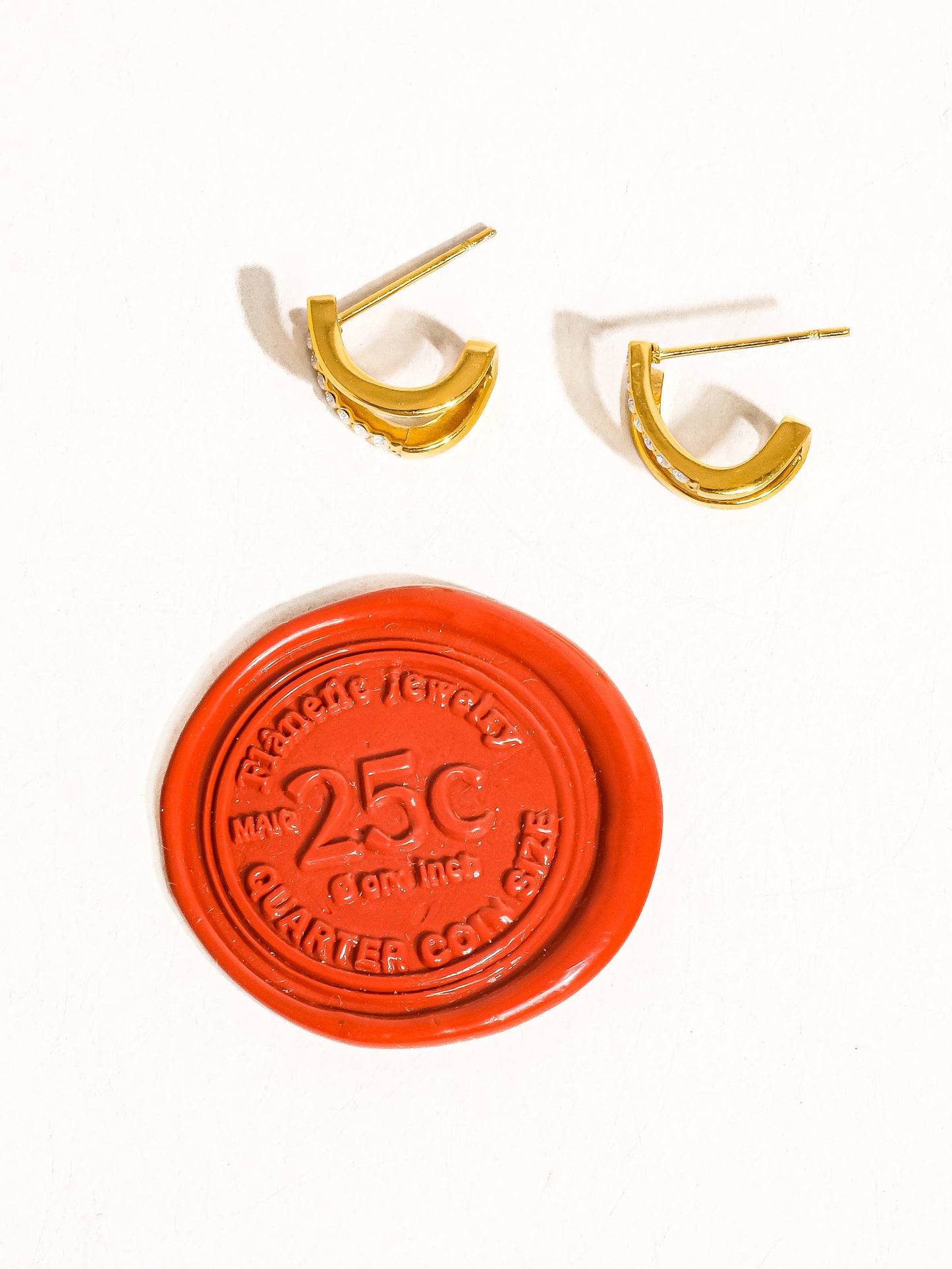 Dulce Double Hoop Stud