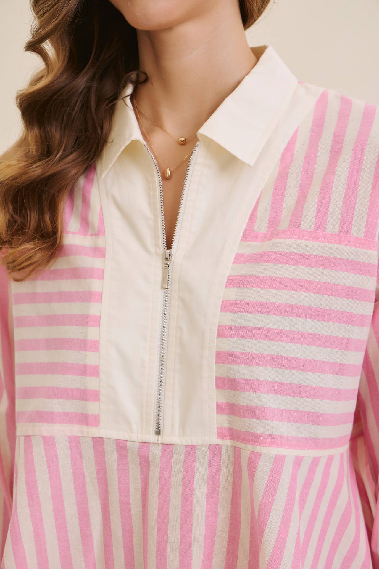 Taffy Pink Half Zip