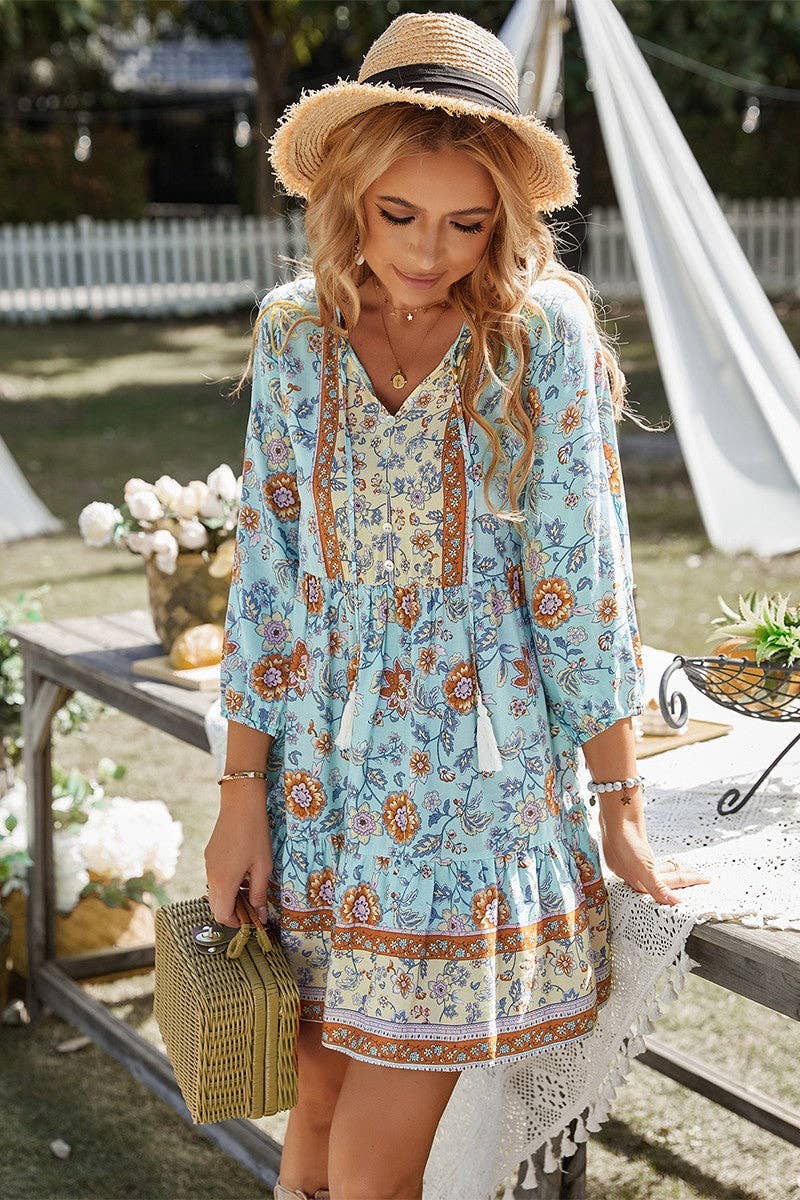 Fun Floral Ruffled Dress