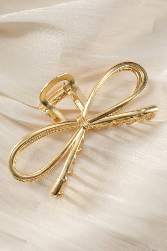 Gold Bowknot Shape Claw Clip