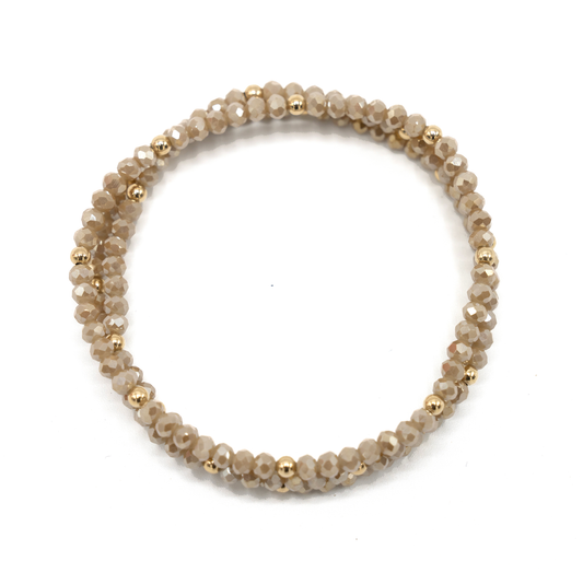 Champagne + Gold Filled Shimmer Bracelet Stack