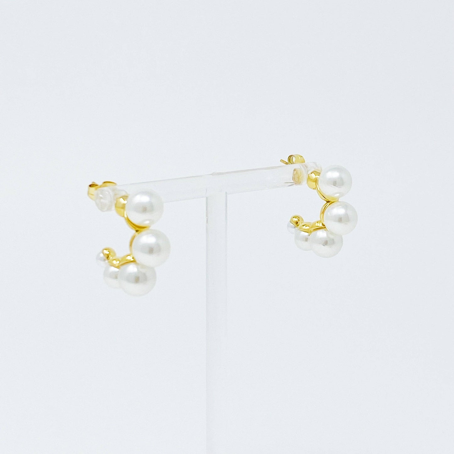 Andante Pearl Hoop Earrings