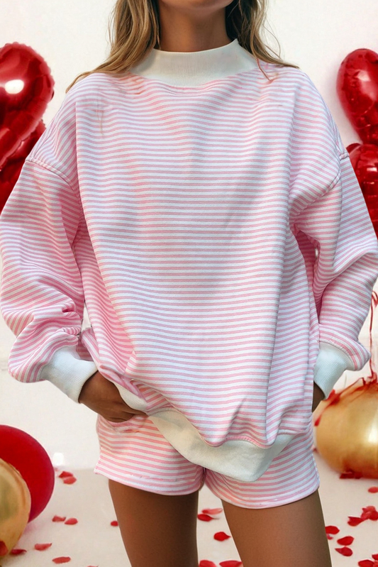 Spencer's Stripe Mock Neck Set