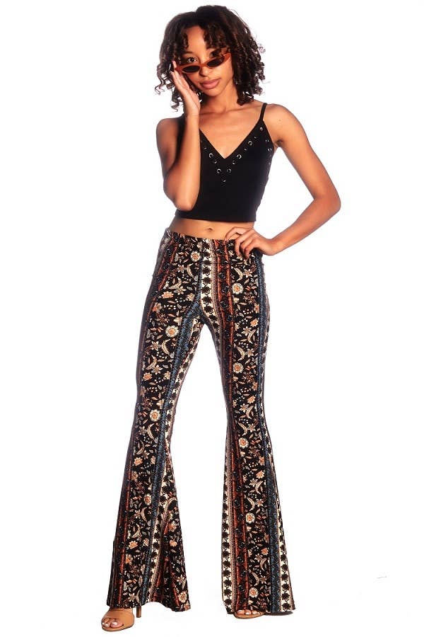 Aztec Wide Leg Flare Pant