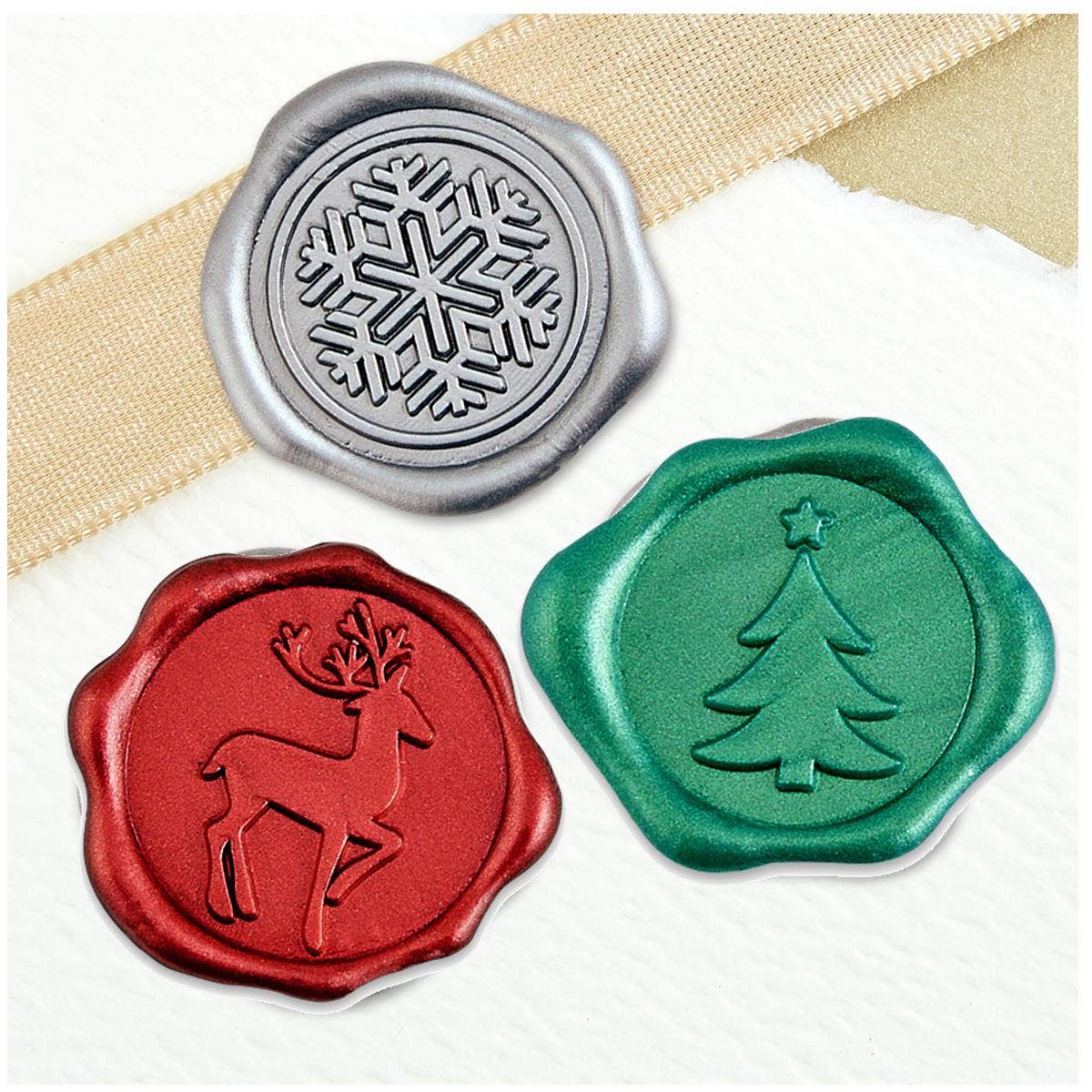 Christmas Wax Seal Stickers - 25 Pk