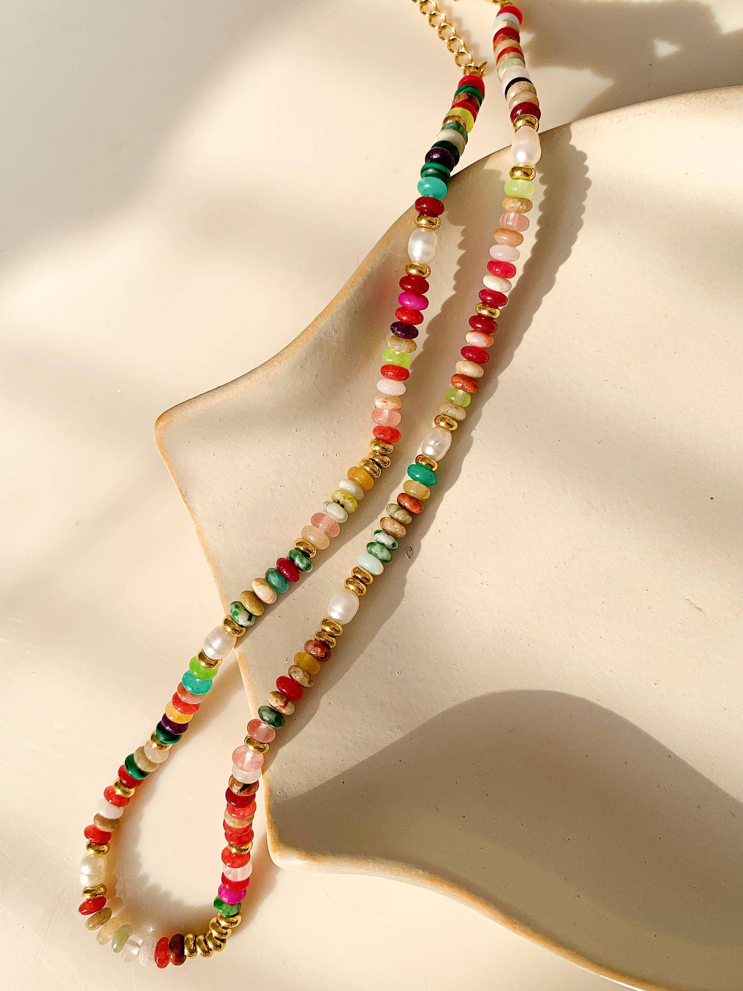 Sunny Boho Color Beaded Necklace