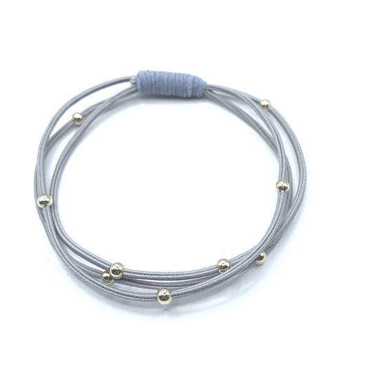 Gray + Light Blue Water Pony Hair Bands