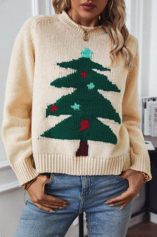 Christmas Tree Woven Sweater