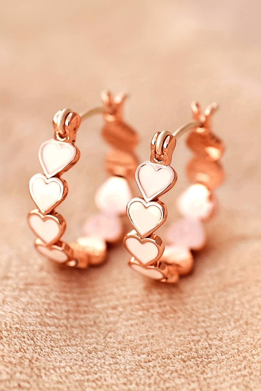 Lovey Hoop Heart Earrings