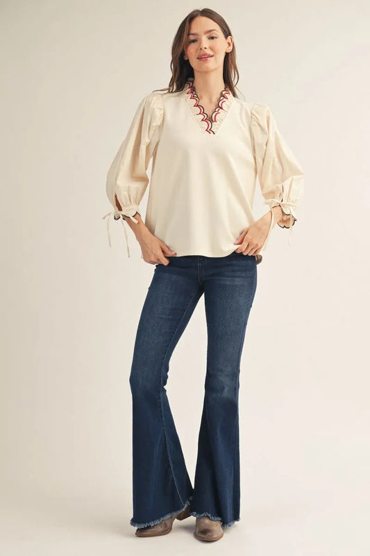 Ruby Ruffle Top