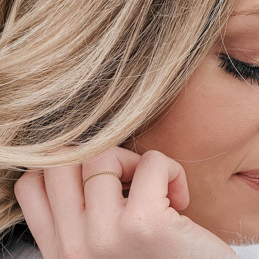 Twisted Stacking Ring - Waterproof, Tarnish Resistant