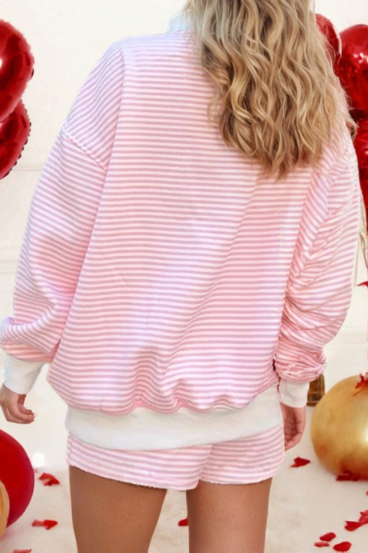 Spencer's Stripe Mock Neck Set