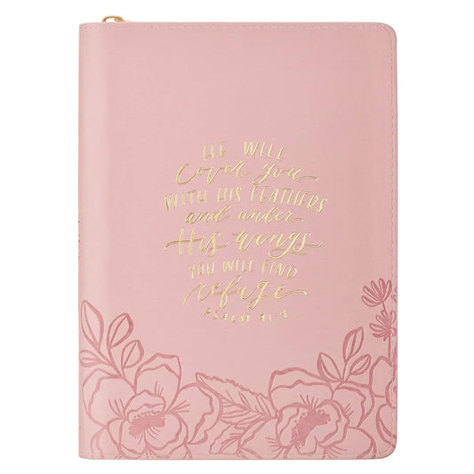 Pink Journal, He Will Cover You Ps. 91:4