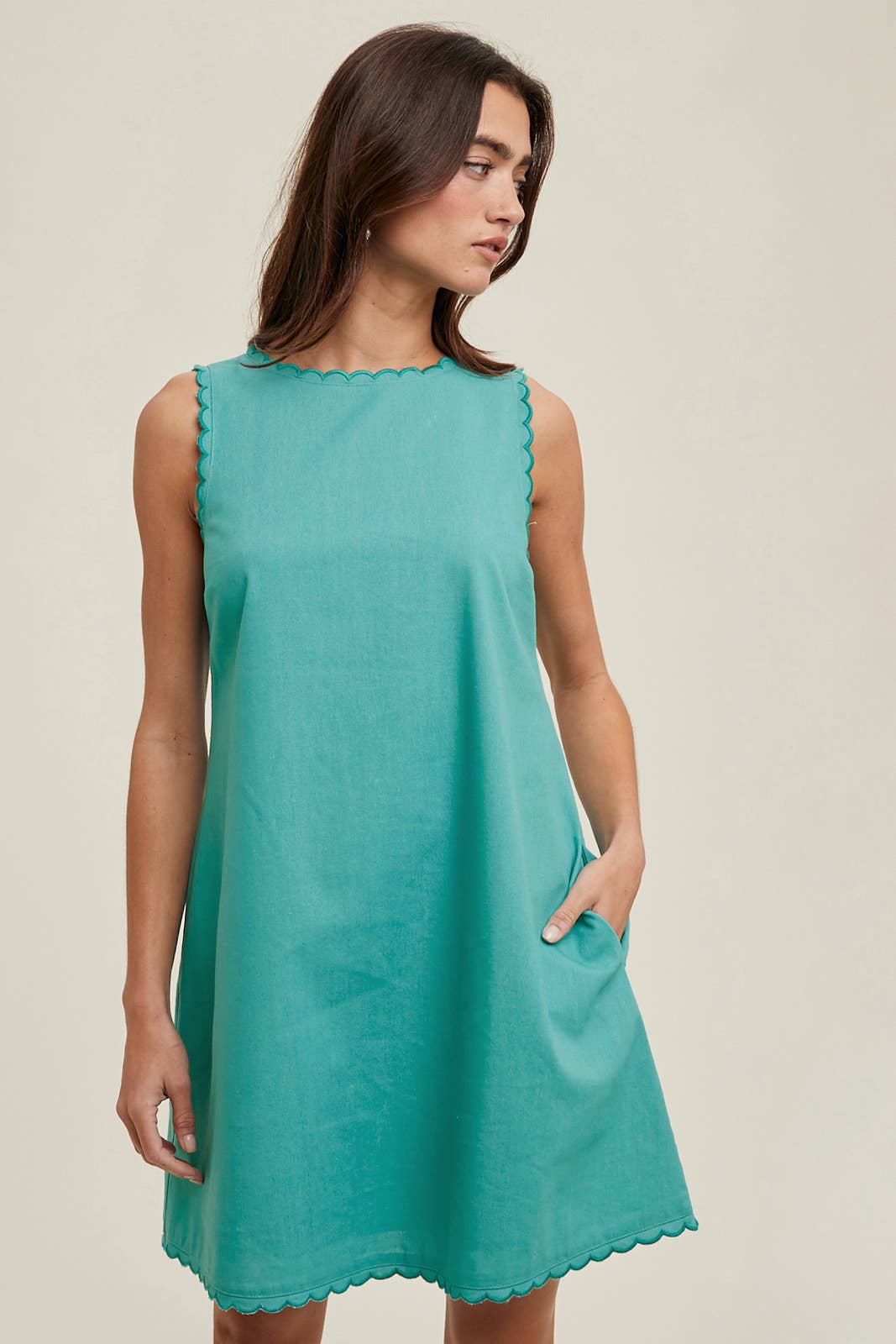 Scalloped Pacific Mini Dress