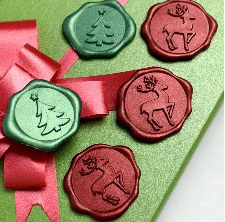 Christmas Wax Seal Stickers - 25 Pk