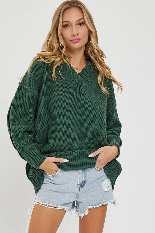 Hunter Green Cozy Sweater
