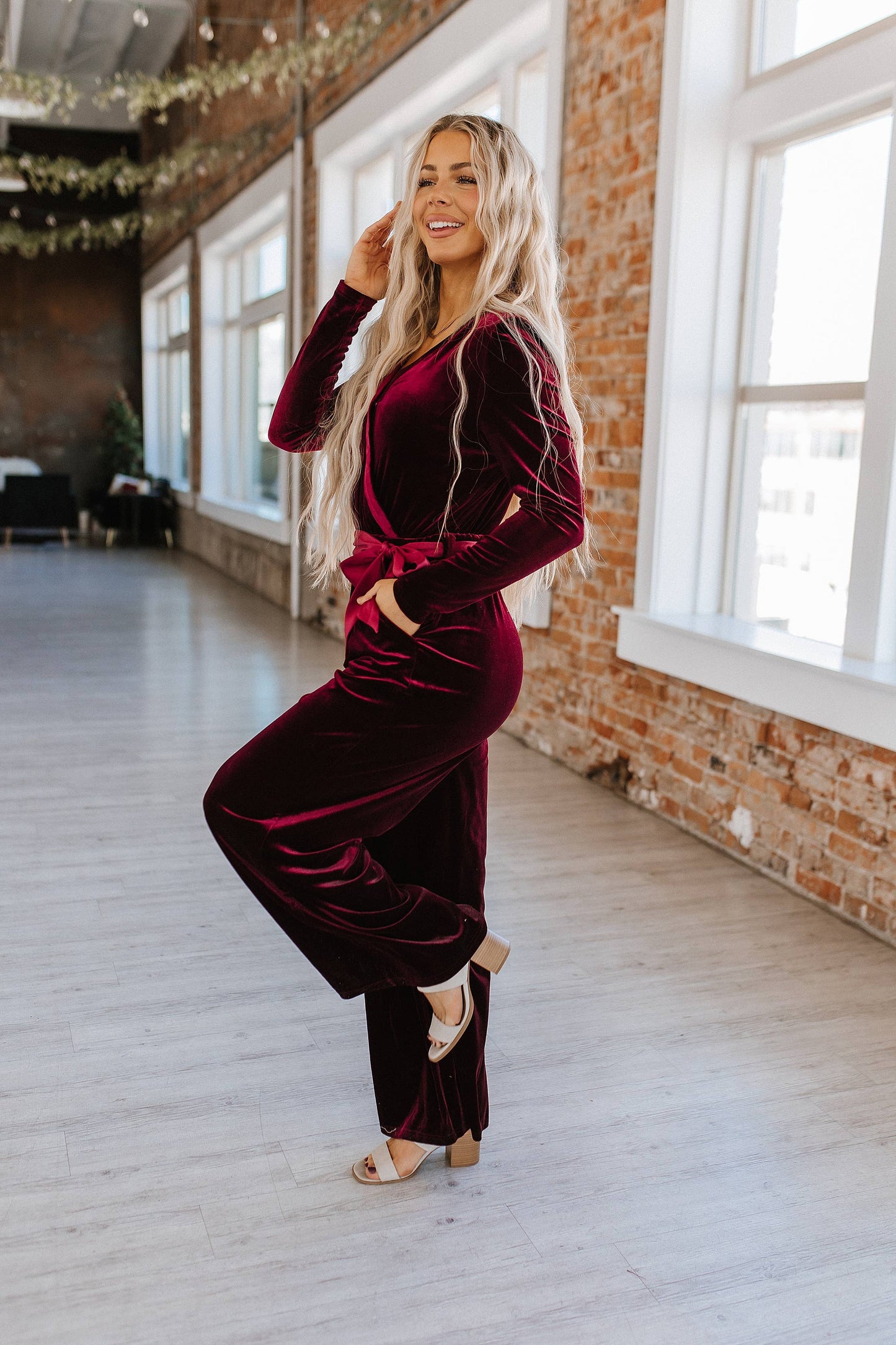 Finn Velvet Wide Leg Jumpsuit