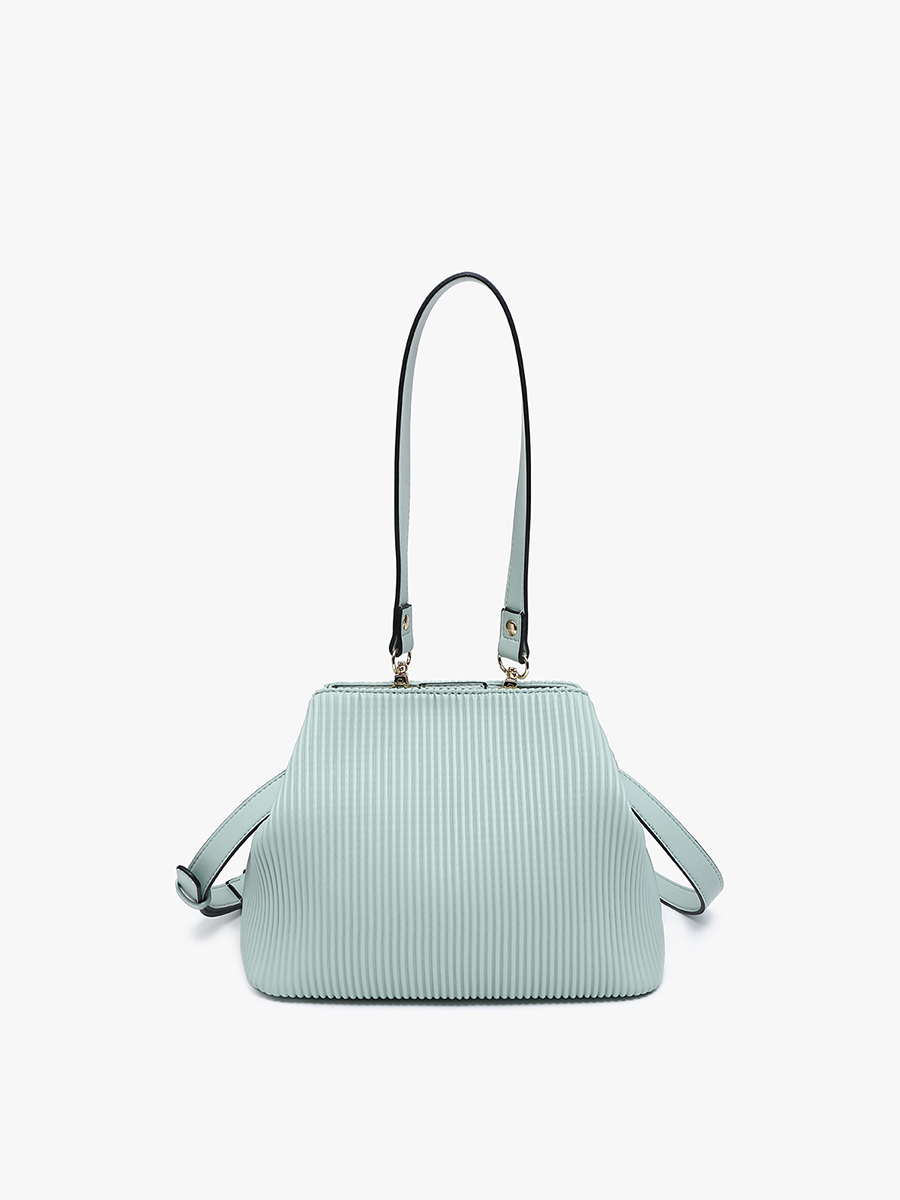 Dove Pleated Satchel