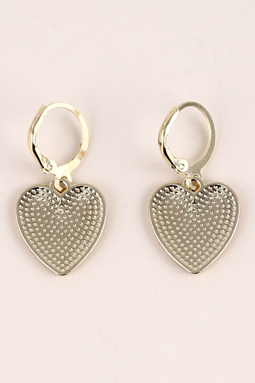 Checkered Heart Shape Hoop Earrings