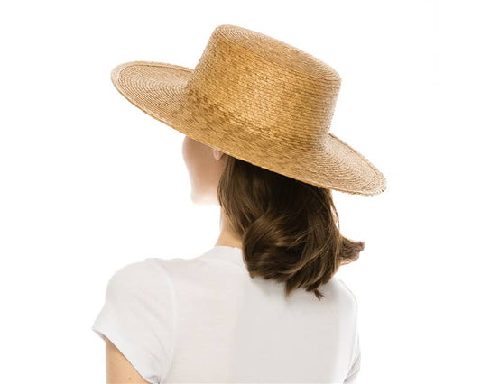 Handmade Palm Leaf Boater Hat
