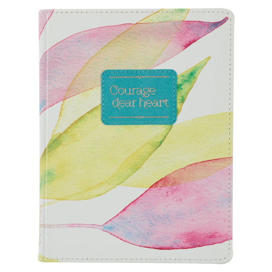 Courage Dear Heart Citrus Leaves Handy-size Faux Leather Jou