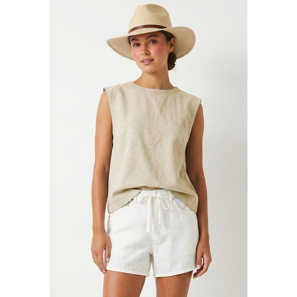 Simple Soft Sleeveless Top