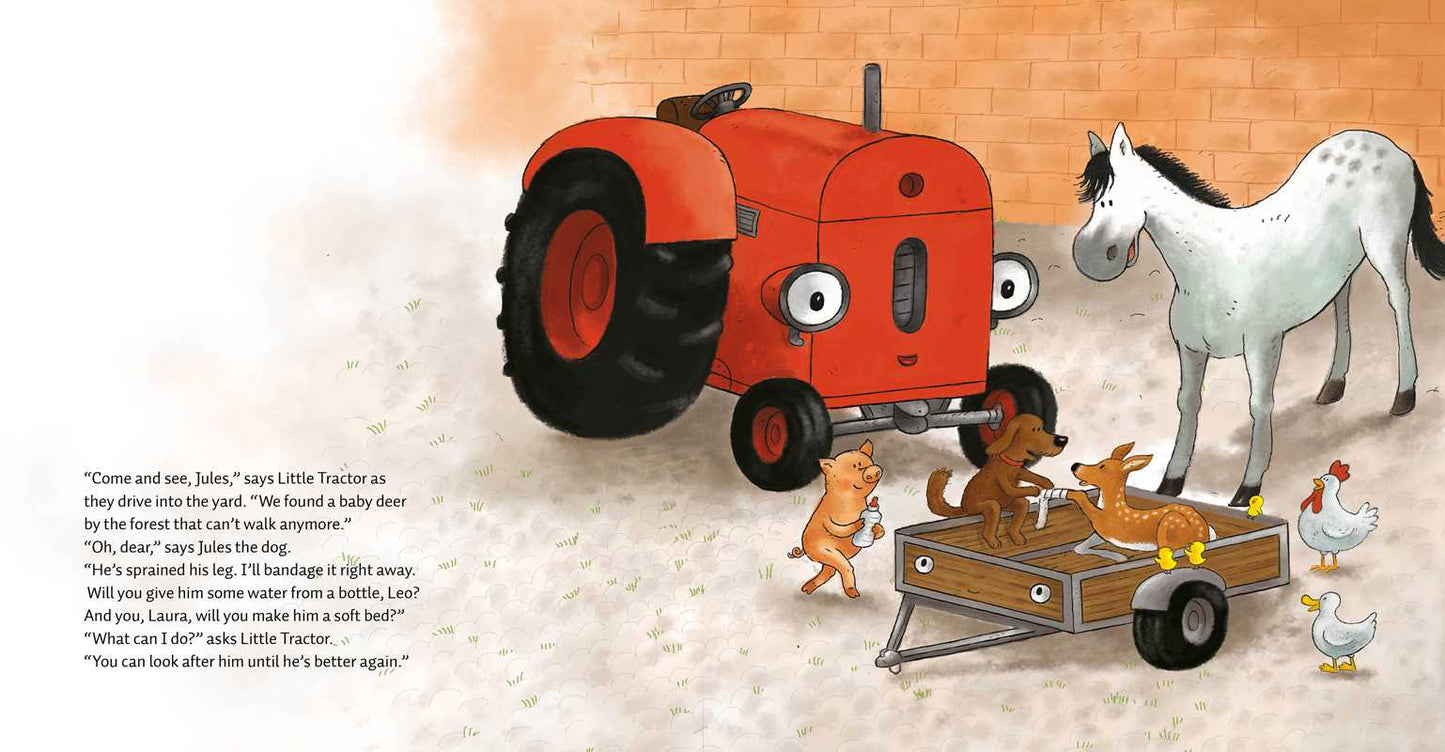 Little Tractor and the Baby Deer Book by Natalie Quintart