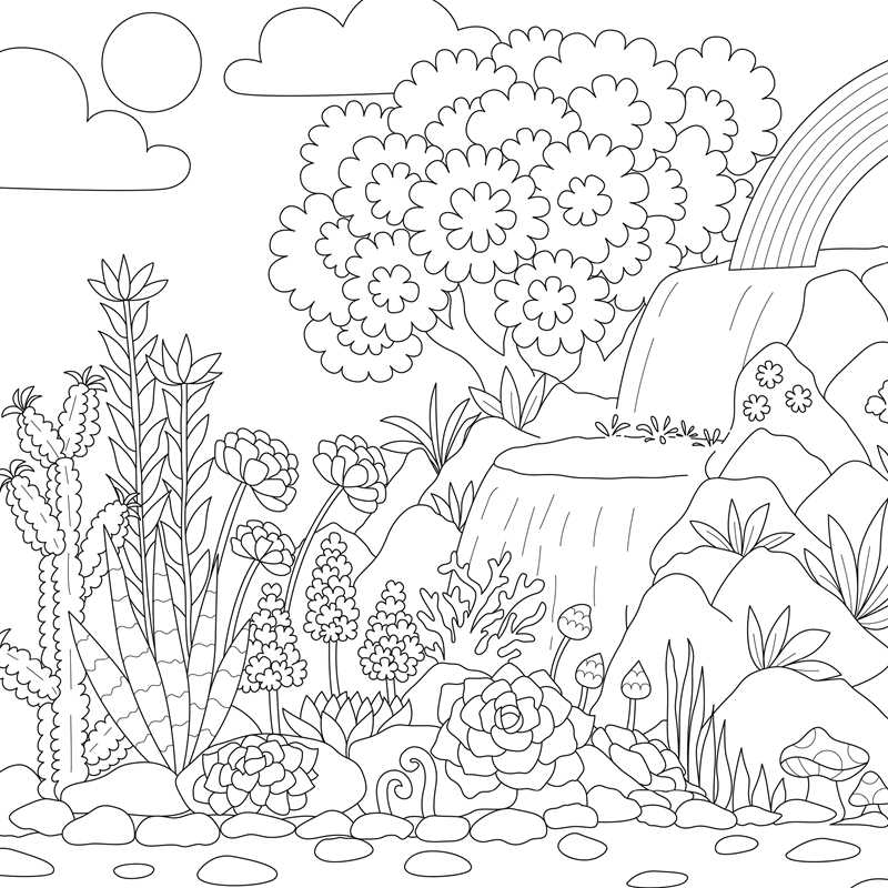 Pretty Simple Coloring: Nature Scenes by Adams Media