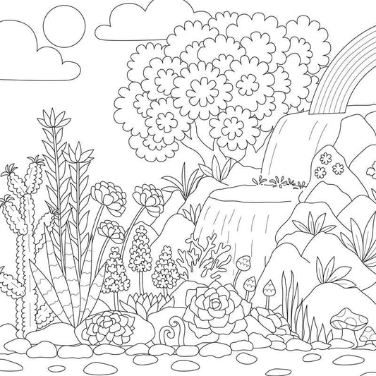 Pretty Simple Coloring: Nature Scenes by Adams Media
