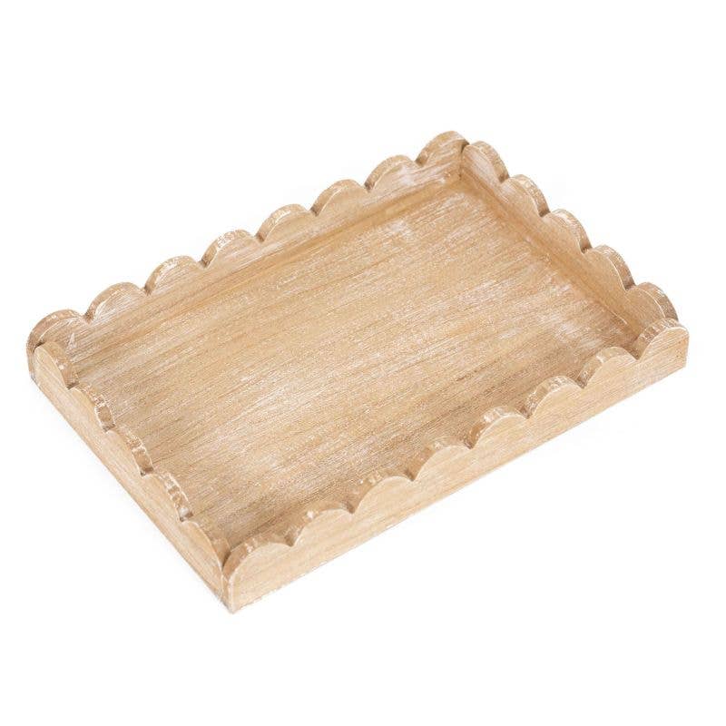 Scalloped Woodl Tray