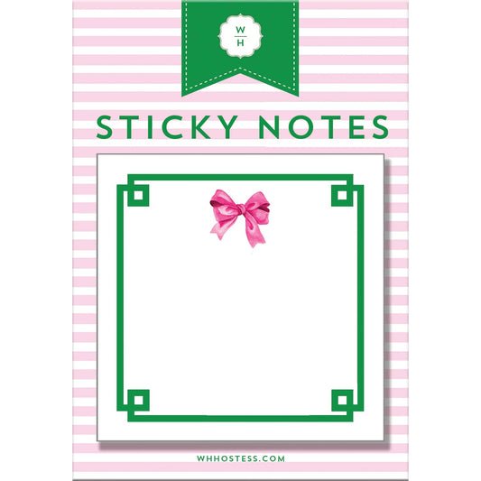 Pretty in Pink Bow Sticky Notes