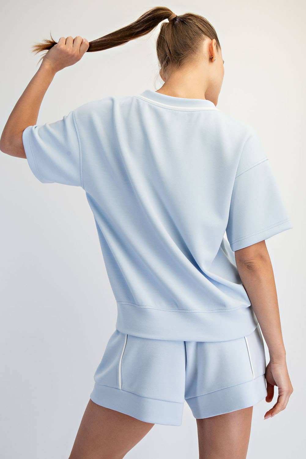 Baby Blue Butter V Neck