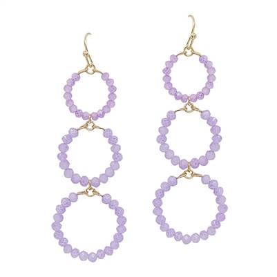 Lavender Crystal Earring