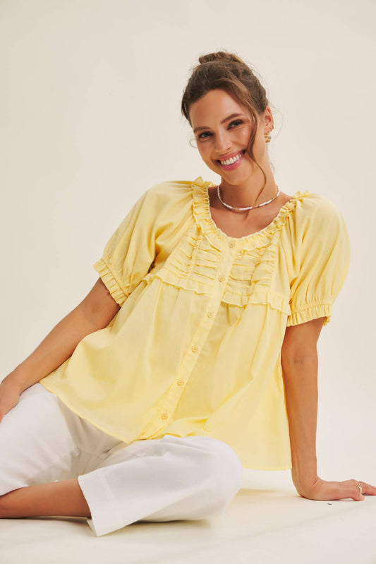 Delicate and Mellow Ruffle Blouse