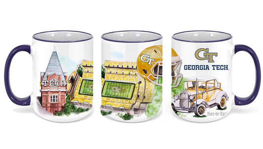 Georgia Tech Watercolor Mug