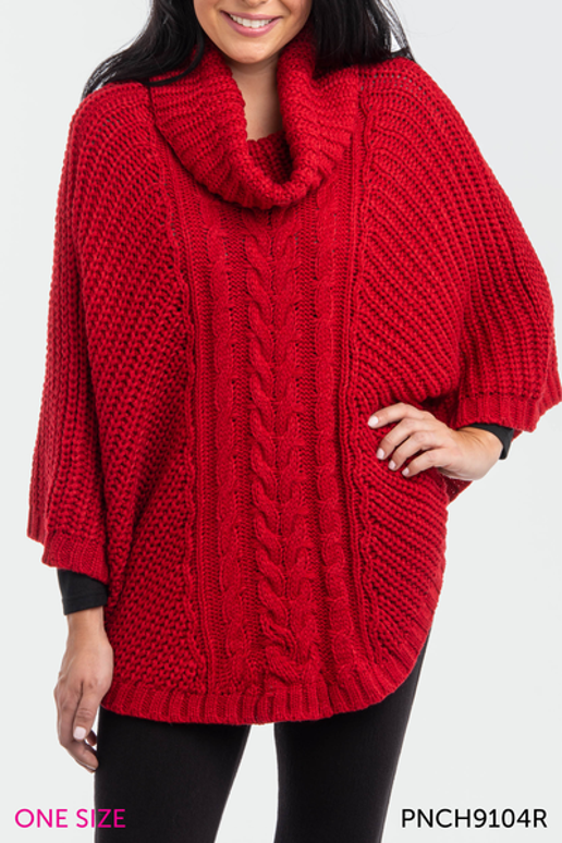 Red-dy for Fall & Football Poncho