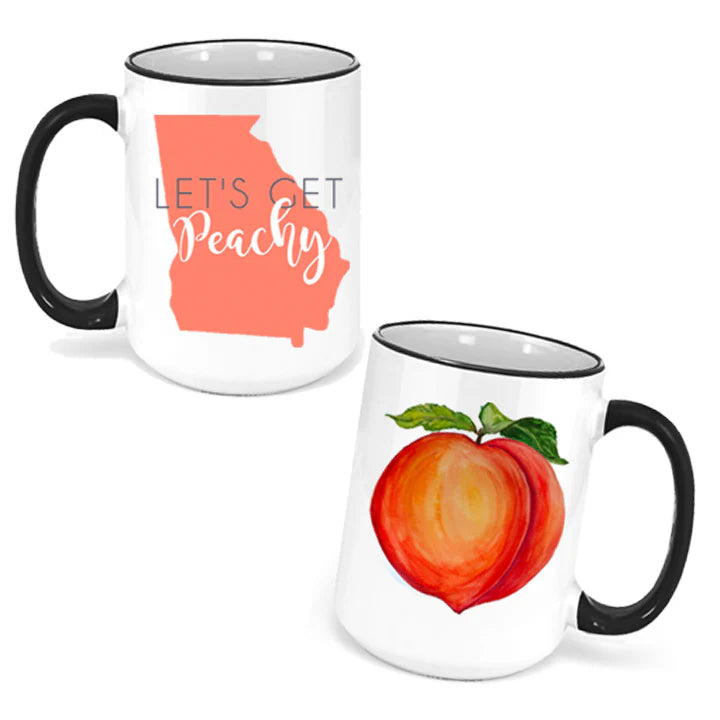 Peachy Ceramic Mug Watercolor