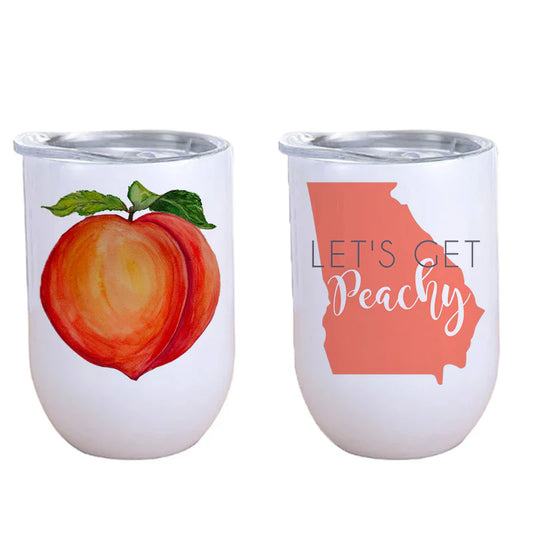 Peachy Watercolor Wine/Coffee Tumbler