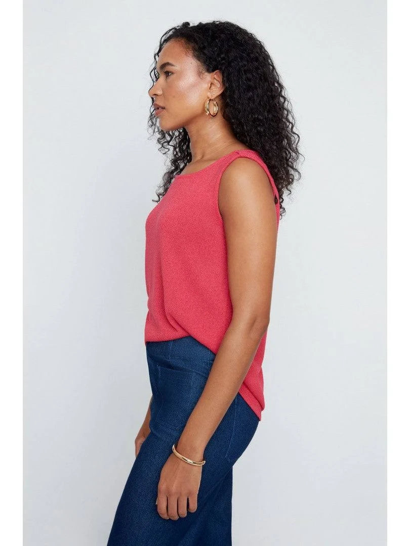 Elaine's Knit Terracotta Top by Renuar