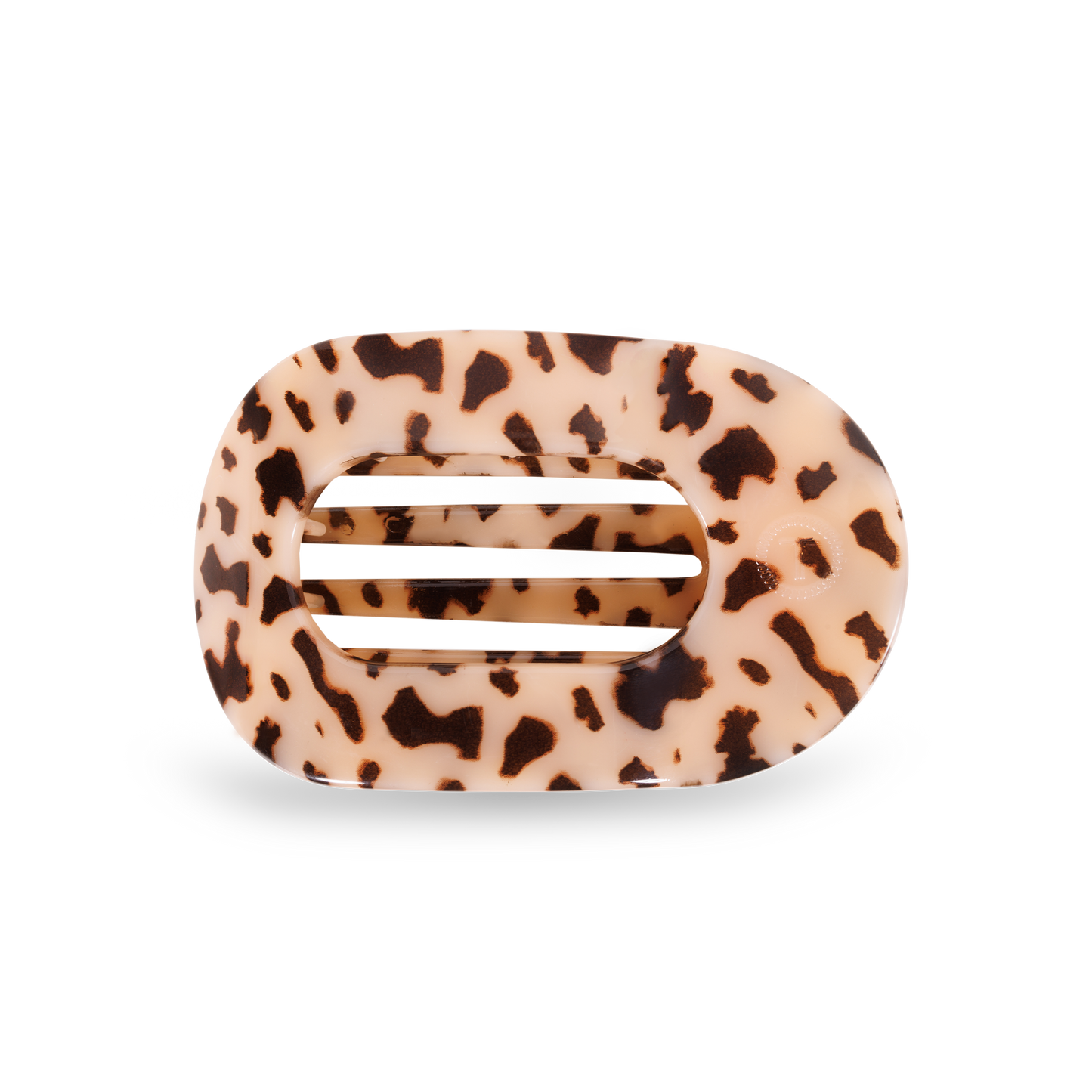 Flat Blonde Tortoise Round Clip - Medium