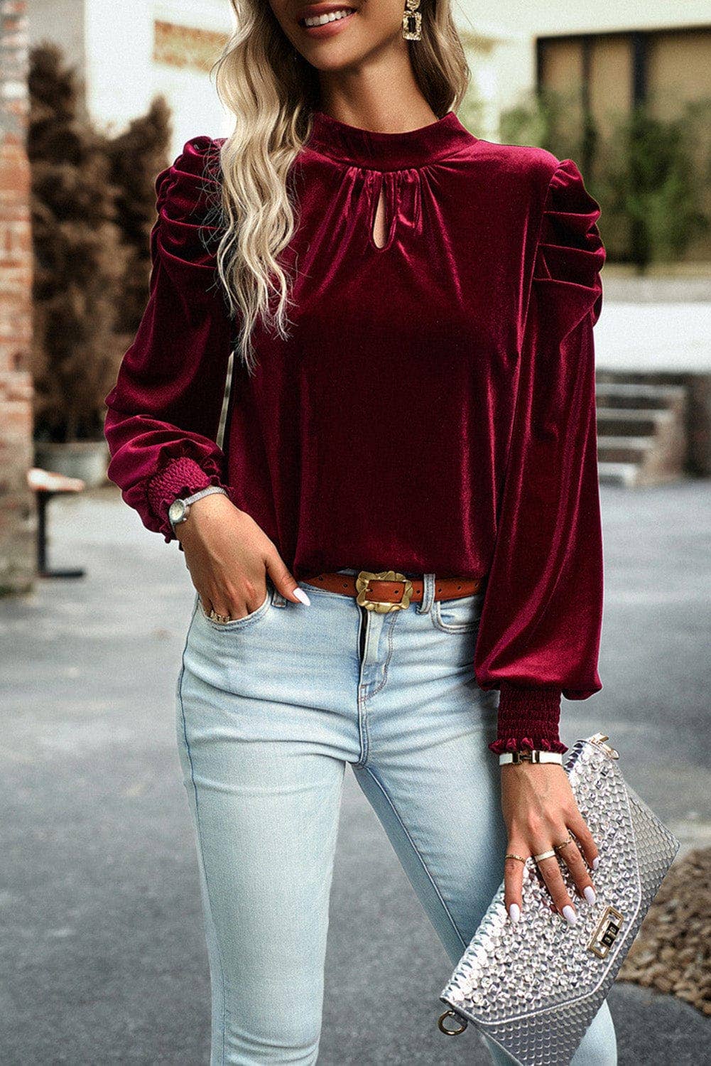 Heni Velvet Blouse