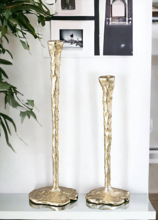 Gold Natural Taper Candle Holder