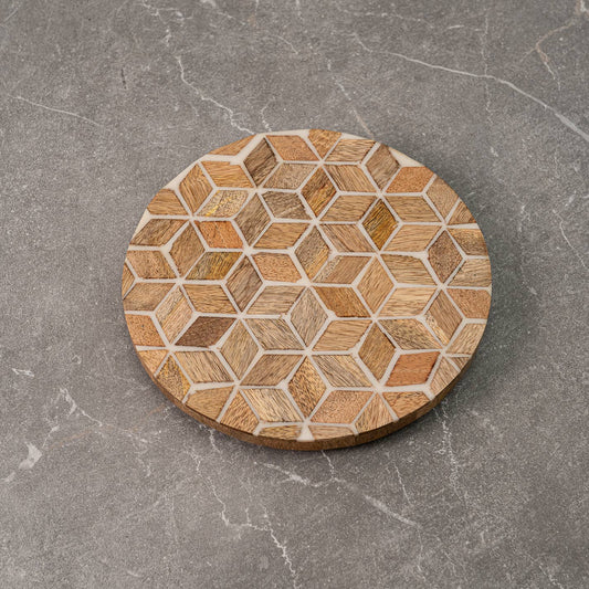 Tile Footed Round Tray