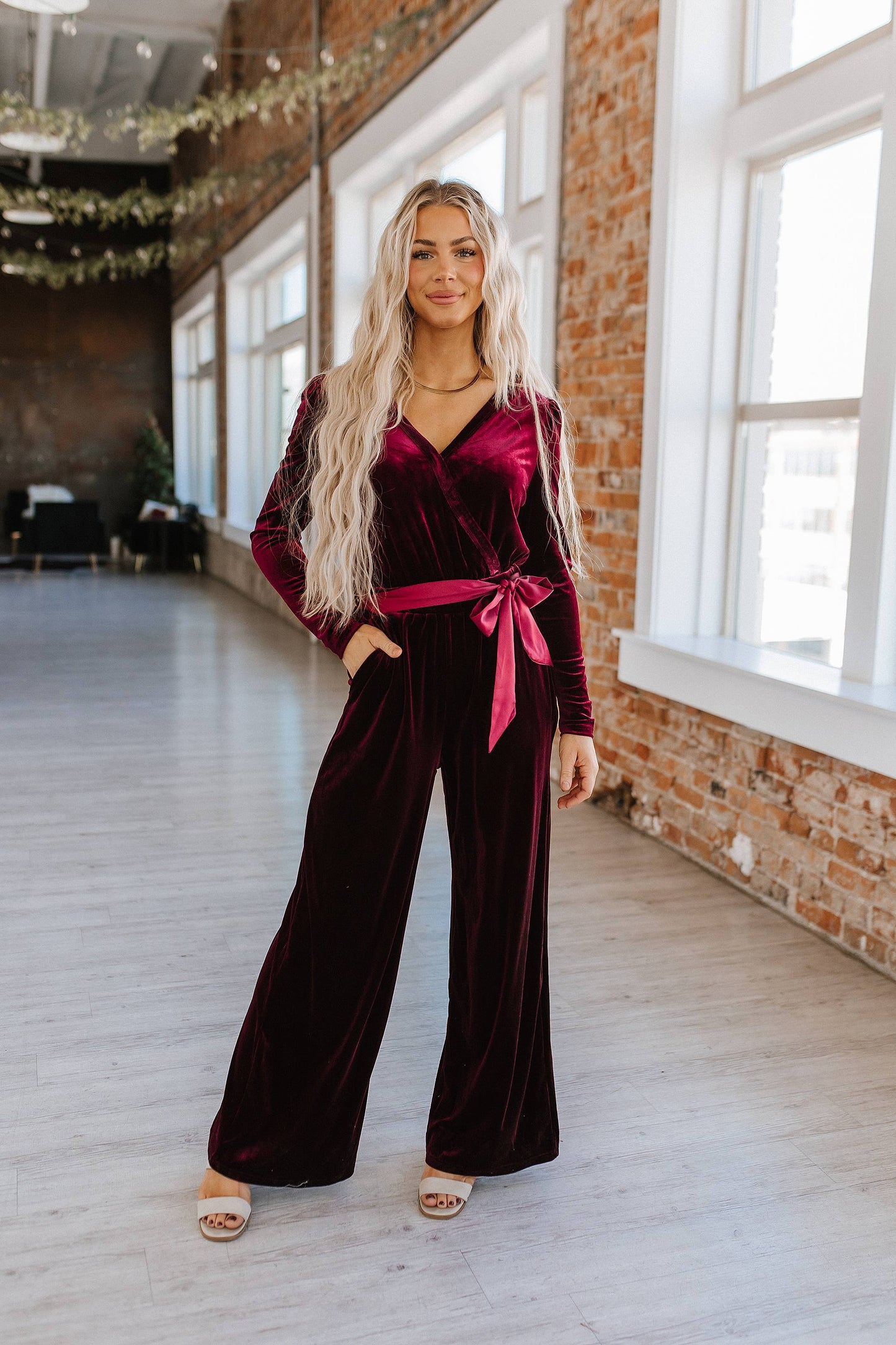 Finn Velvet Wide Leg Jumpsuit