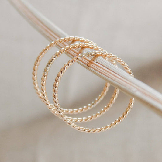 Twisted Stacking Ring - Waterproof, Tarnish Resistant