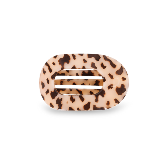 Flat Blonde Tortoise Round Clip - Small