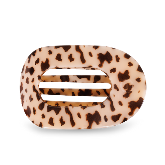 Flat Blonde Tortoise Round Clip - Large